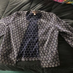 Blue quarter sleeve blazer